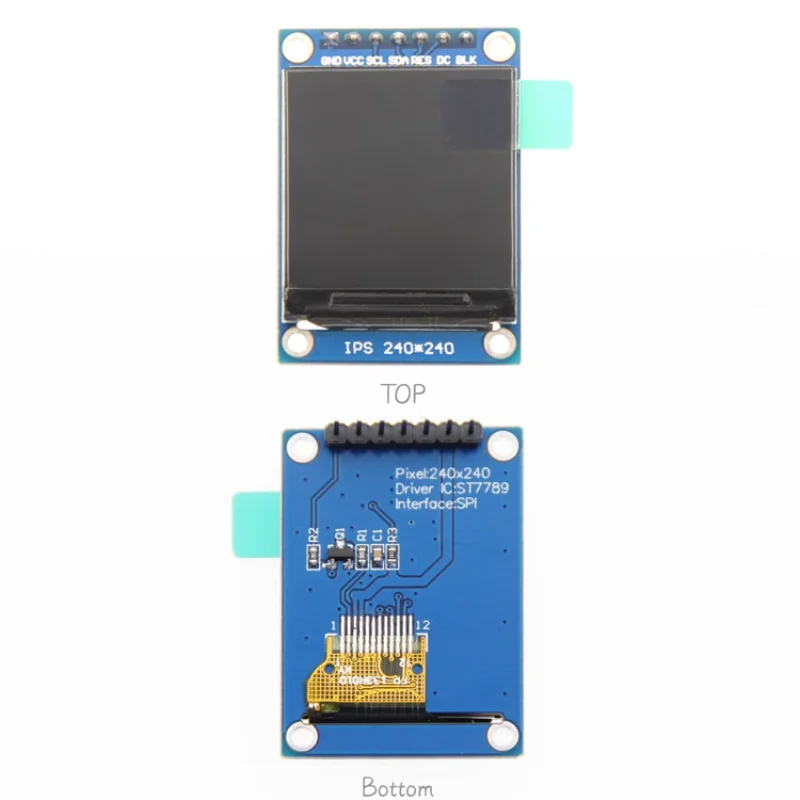 وحدة شاشة ملونة IPS بزاوية عرض كاملة TFT LCD ، علامة تجارية جديدة ، شاشة ملونة ، منفذ تسلسلي SPI ، HD 240x240