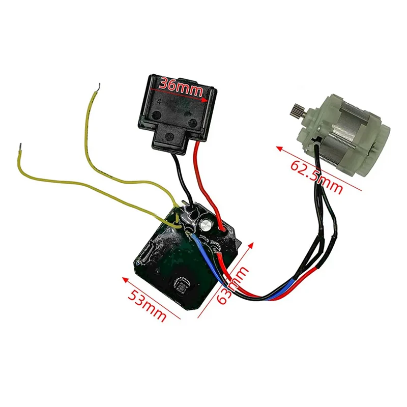 Conjunto de motor sem escova ABZV-2X com pés de pinos para conjunto de motor de motosserra elétrica de 4 polegadas 6 polegadas 8 polegadas