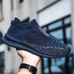 Men Shoes Breathable Men's Sneakers Comfortable Running Shoes Tenis Outdoor Slip on Walking Sneakers Sock Jogging Shoes 2023 New