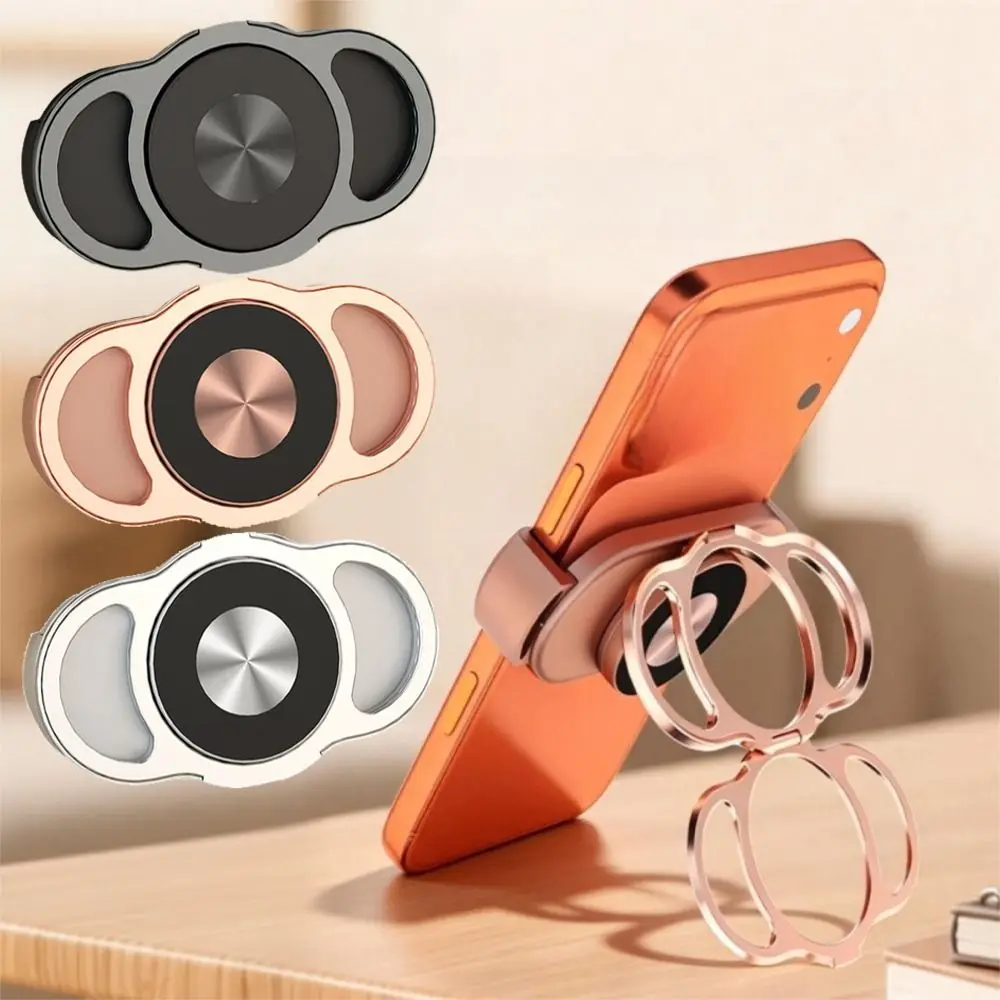 

Adjustable Angle Foldable Ring Phone Holder Stable Anti-slip 360 °Rotating Triple Finger Phone Stand Ultra-thin Detachable