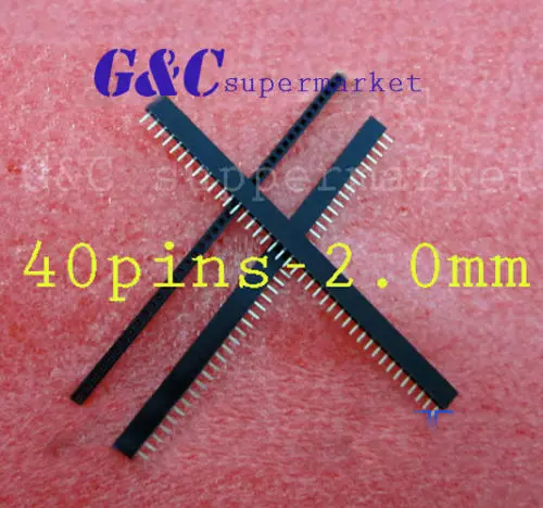 

10Pcs 1x40 Pin 2.0mm Pitch Single Row Straight Female Pin Headers Strip diy electronics