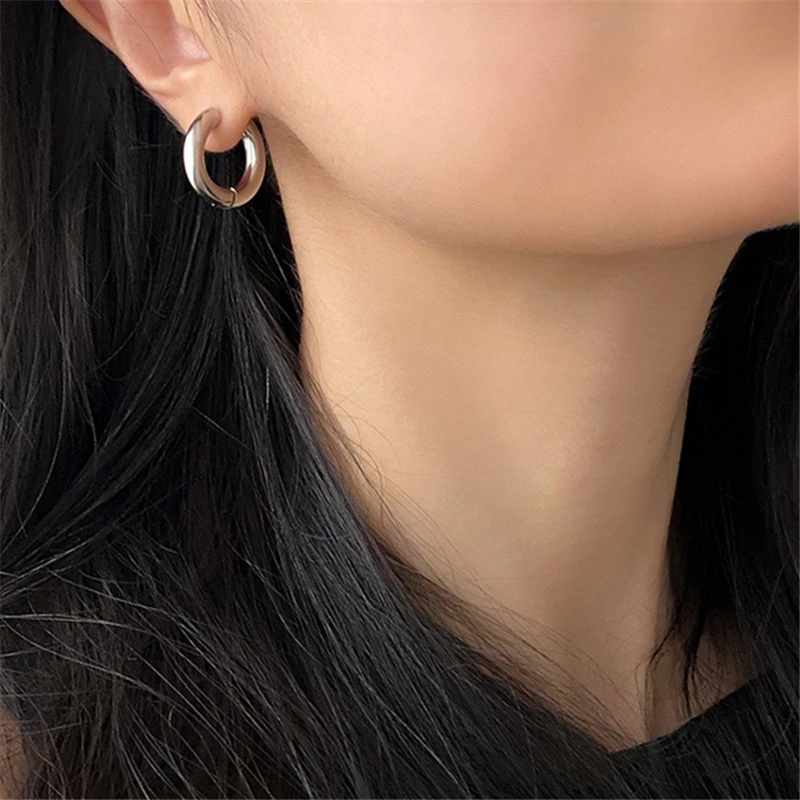 kshmir Fashion Titanium Steel Earrings Daily metal ring earrings Earrings women\'s accessories Jewelry gift free