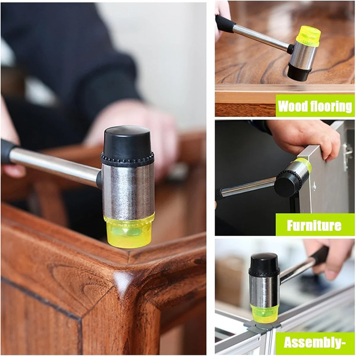 

2 PCS Rubber Hammer, Multi-Function Hammer, Suitable for Crafts, Woodworking, Flooring, Camping and Other Industries