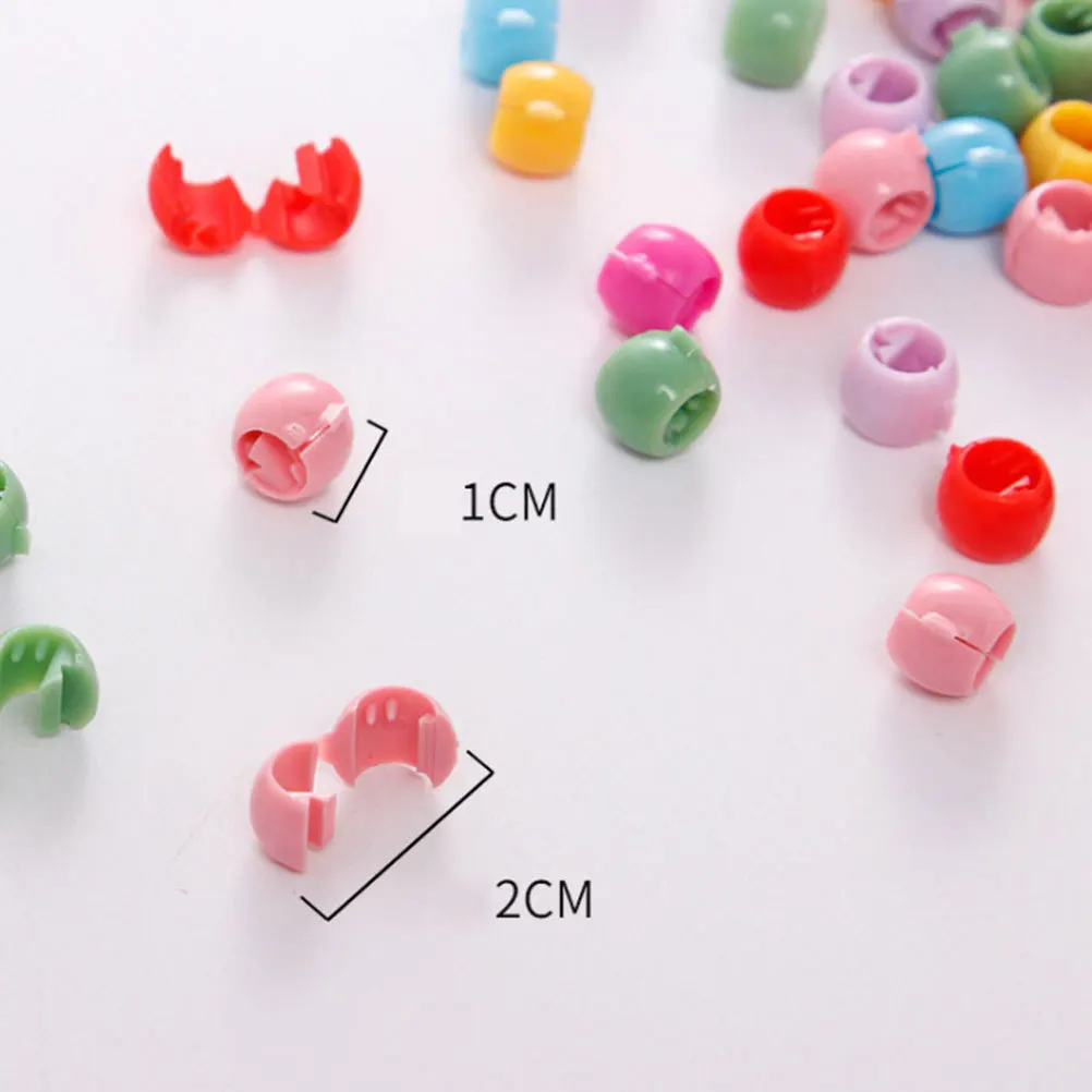 

50Pcs Hair Clips Mini Candy Colors Round Buckle Durable Snap Hairpins Lightweight Plastic Hairpin Accessories for Kids Girls