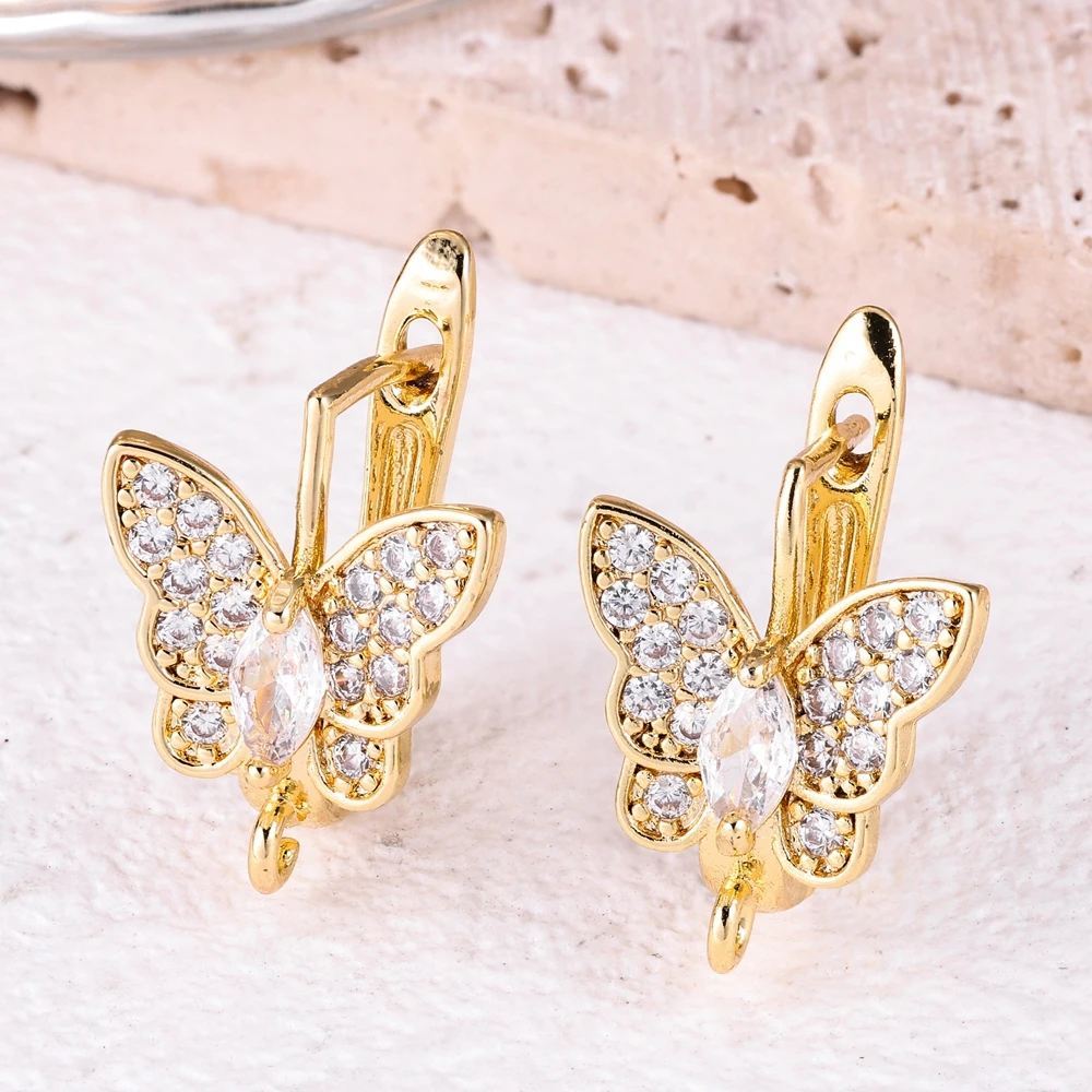 주야 18K 금도금 장식용 연결 고리 기본 베일 귀걸이 고리 액세서리 DIY 패션 여성 귀걸이 제작용