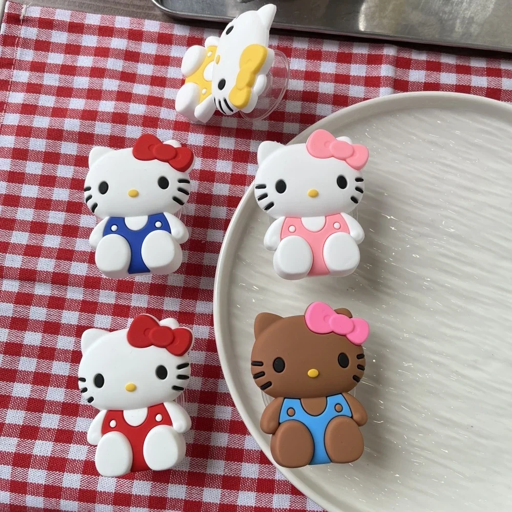 Cute Sanrio Hello Kitty Phone Holder Griptok Finger Ring Support For iPhone Samsung Cases Grip Tok Socket Bracket Girl Gift