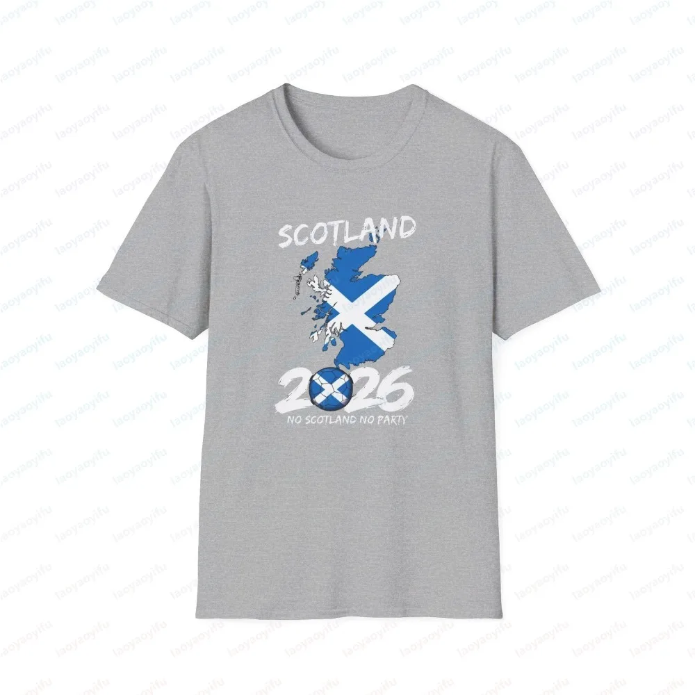 No Scotland No Party T-Shirt 2026 Scotland Football Fan Wear for Games Vintage Classic Men's Clothing Soccer Part Supplies