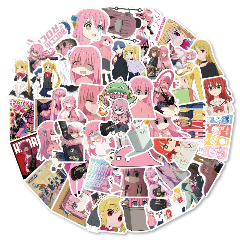 50/30/10PCS GotohHitori Yamada Ryo Ijichi Nijika Kita Ikuyo Anime Graffiti Stickers Notebook Skateboard Waterproof Stickers