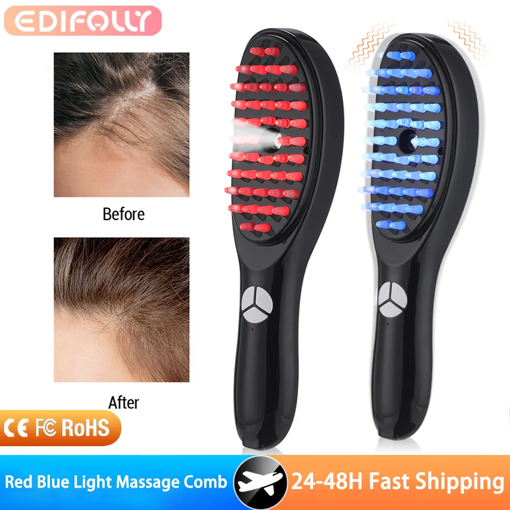 

Sonic Vibration Scalp Massager Red Light Therapy Head Massage Comb Anti Hair Loss Anion Spray Hair Growth Brush Stress Relief