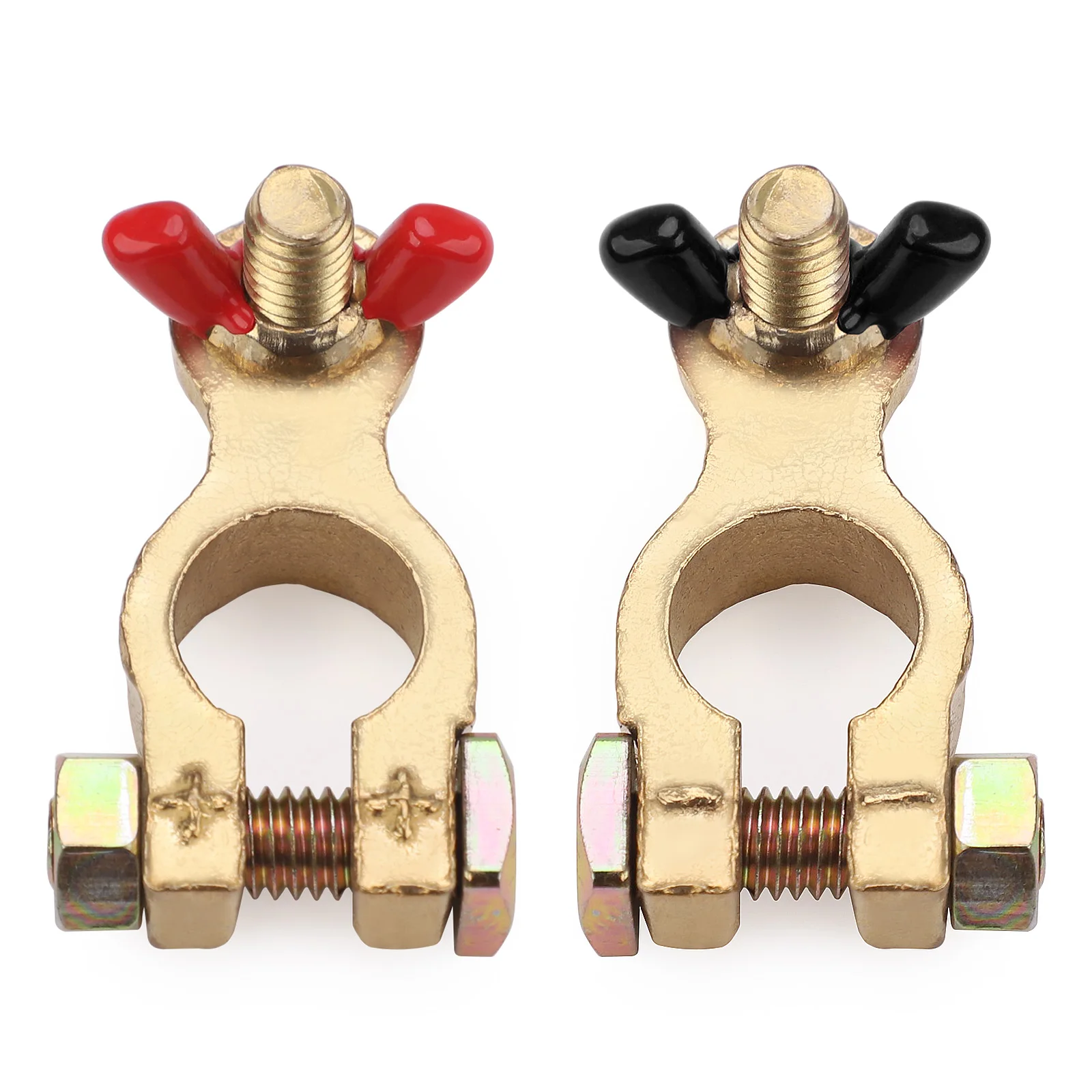 

CNSPEED Battery Terminals Solid Brass Clamps Connectors with Quick Release for RV Motorbike Car Truck Boat Caravan