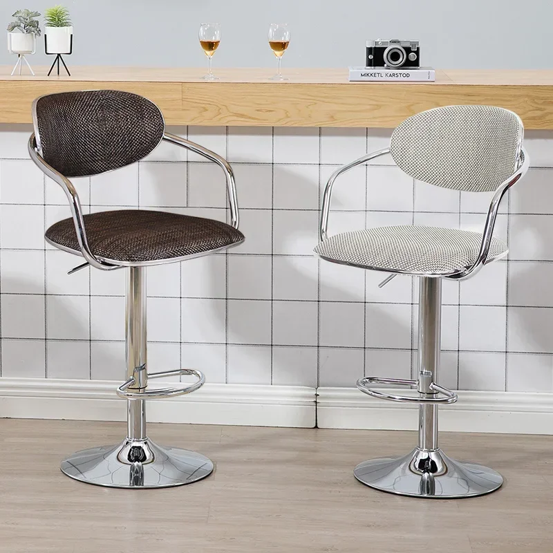 

Luxury Outdoor Bar Stool Breakfast Metal Height Adjustable Ergonomic Modern Bar Chair Outdoor Taburete Cocina Alto Bar Furniture
