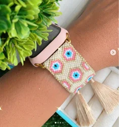 GO2BOHO nowy projekt gorąca sprzedaży luksusowe koraliki MIYUKI watch band fitness 40/42/44mm inteligentny pasek do apple watch band