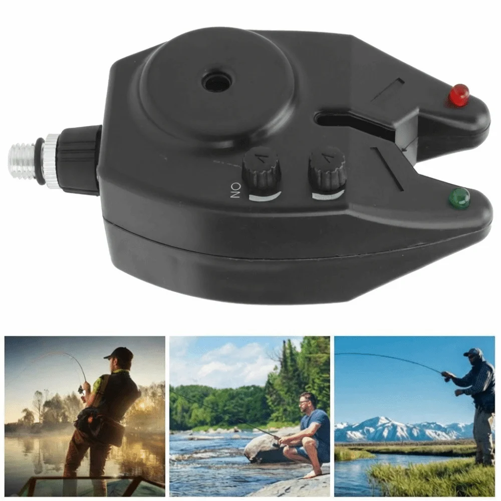 

Portable with LED Light Fishing Bite Alarm ABS Lightweight Bite Alarm Indicator Electronic Fishing Alarm Outdoor Fishing