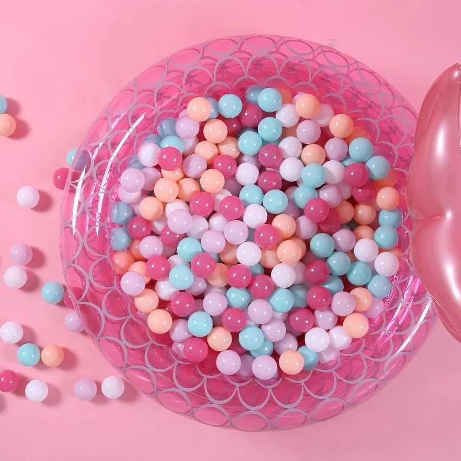 Ball Pit Balls for Toddles Plastic Ballpits Accessories Crush Proof Durable Fun Shape Play Baby Bath Toys 100Pcs