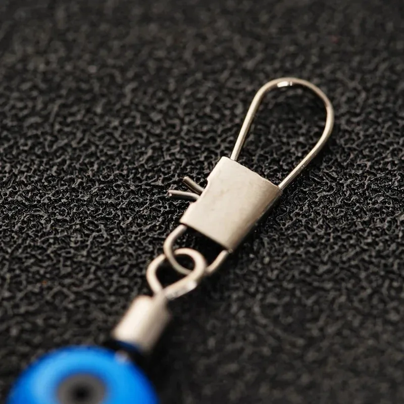 100 pçs pesca flutuante espaço feijão girar bobber conectores mar pesca de água salgada equipamento giratório isca de metal