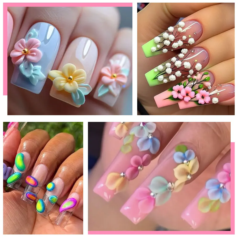LIMEGIRL 12 لون نحت أنماط هلام مسمار الفن ثلاثية الأبعاد UV جل الاكريليك نحت DIY بها بنفسك الزهور تصميم اكسسوارات لأداة مانيكير