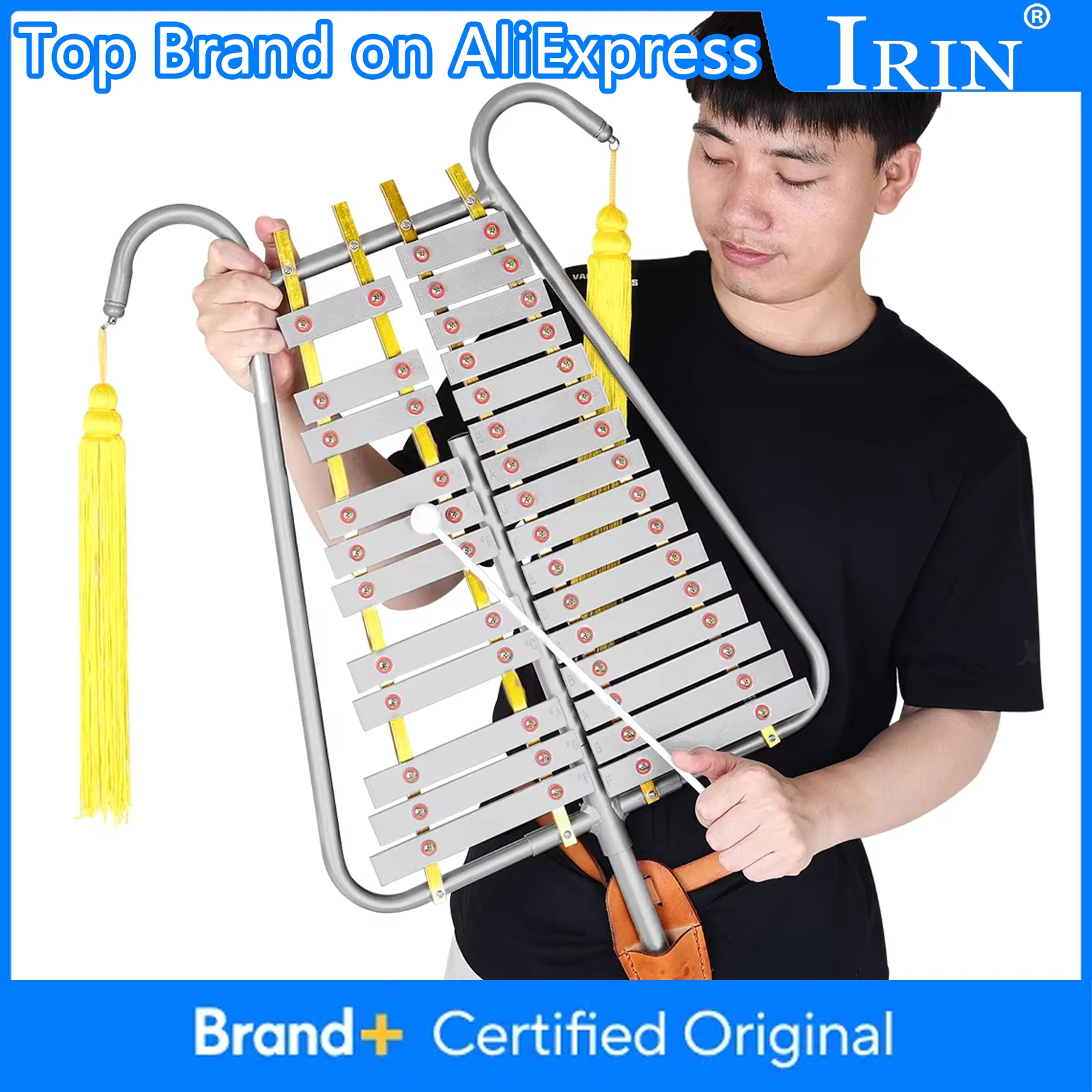 

IRIN 29-нотовый лира Glockenspiel ксилофонный колокольчик марширующий глокеншпиль западные алюминиевые детали и аксессуары для ударных инструментов