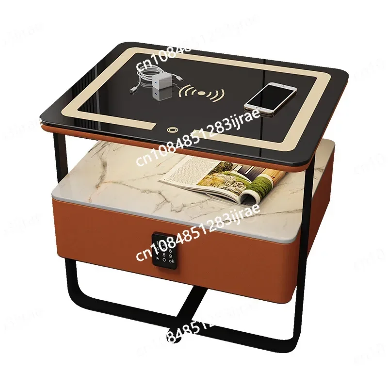 Intelligent Smart Table Digital Code Nightstands Furniture Cabinets Bedroom Wireless Charge Bedside Table Luxury Designer Tables