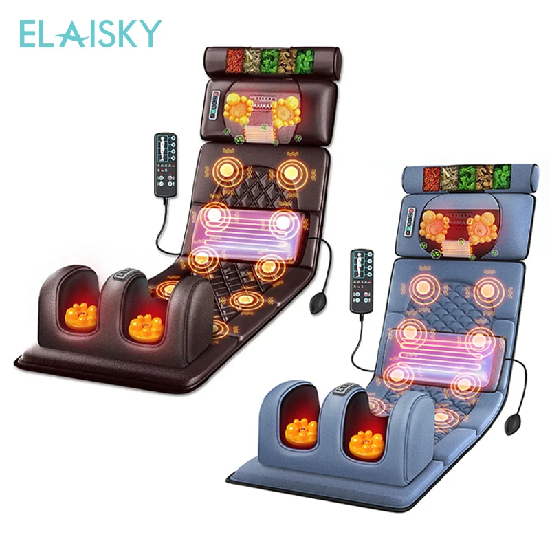 

Электрический массажный матрас с вибрацией, подогревом и инфракрасным излучением, массажная подушка для шеи, спины, ног, всего тела, снятия боли и стресса, расслабления тела