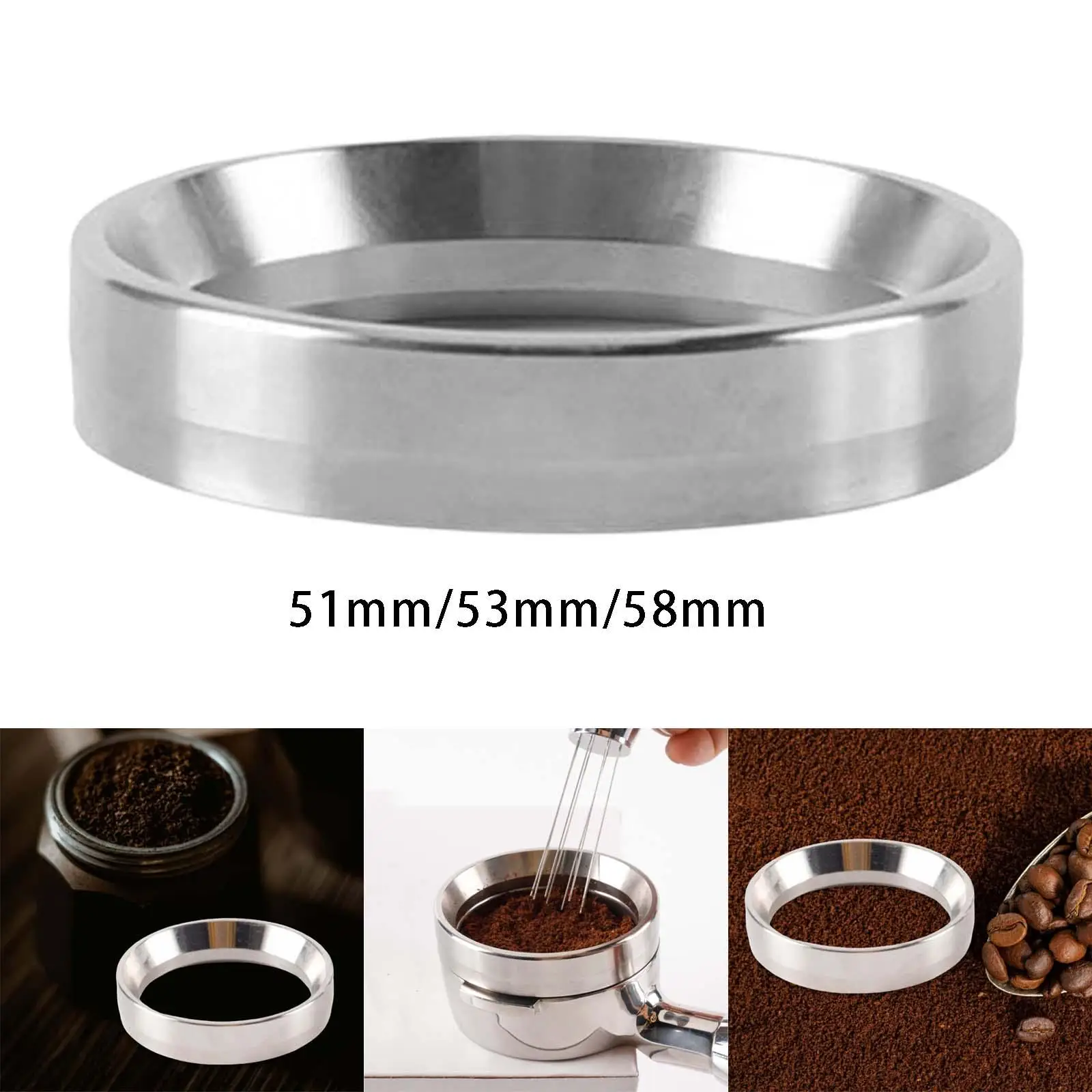 secretgardenu Stainless Steel Coffee Dosing Funnel Cafe Accessory Replaces for