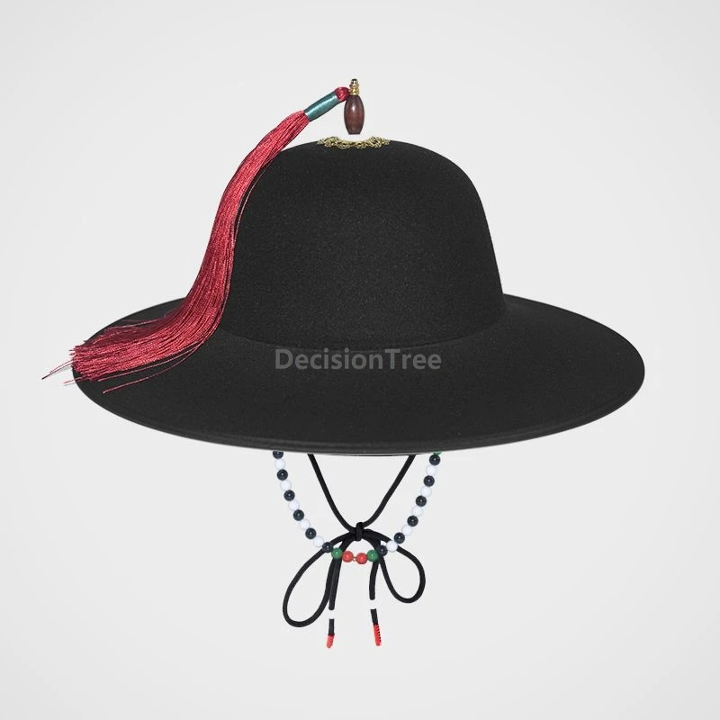 2025 الزي الصيني القديم قبعة مستديرة الحرس الملكي موحدة hanfu ملحق رئيس كوريا نمط الرجال اليومية خمر الخرز القبعات #2