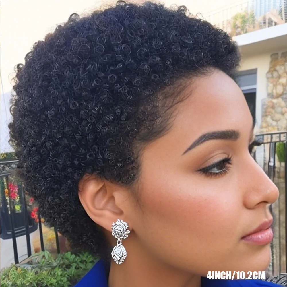 عابث قطع شعر مستعار شعر مستعار شعر مستعار بشري قصير الأفرو غريب مجعد الباروكات للنساء كامل آلة صنع شعر مستعار