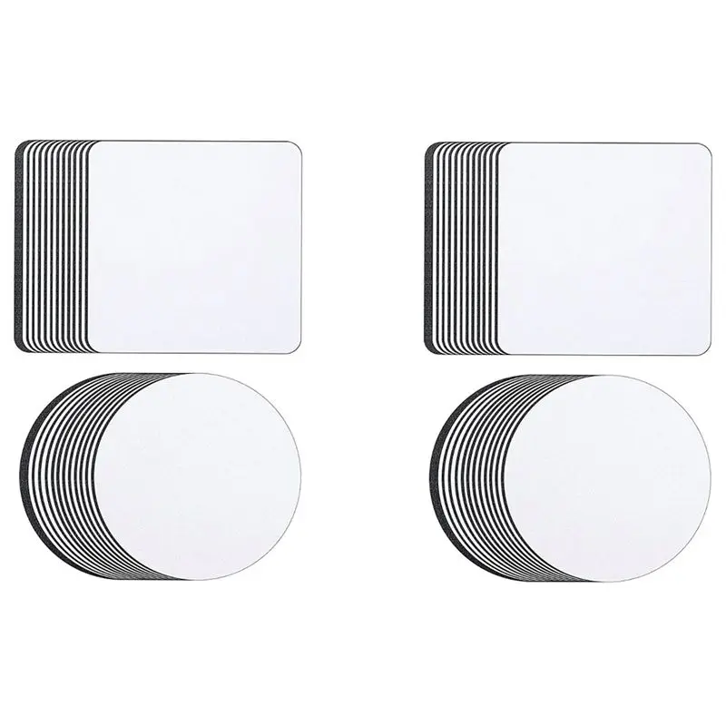 ABMI-48Pcs Of Sublimation Blank Coaster Blank Coaster Rubber Coaster For Sublimation Transfer Thermal Printing Picture Crafts,