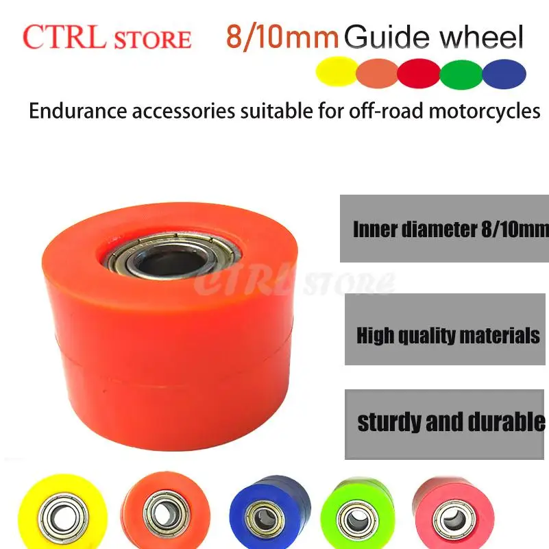 High quality Motorcycle 8mm or 10mm Chain Roller Tensioner Pulley Wheel Guide for XR CR CRF 125 250 450 Pit Pro Dirt Bike