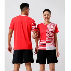 2024 New Sports Brand Quick Dry Breathable Badminton Shirt,Women Men Table Tennis Volleyball Team Game Running Training T Shirts