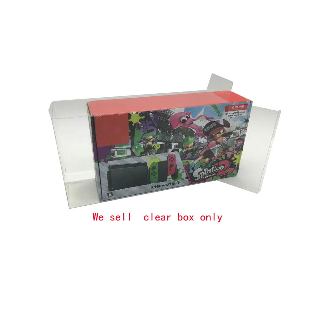 Transparent clear PET cover For Switch NS  Splatoon 2  limited edition  collection  storage display protective box case