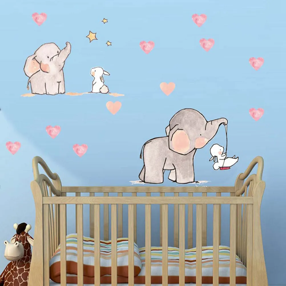 Wall Stickers Elephant Decal for Decals Room Background Decoration