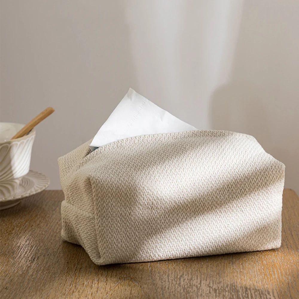 Handkerchief Paper Box Tissue Holder Napkin Box Storage Paper Box Tissue Box Living Room Household Dustproof Kitchen Desktop