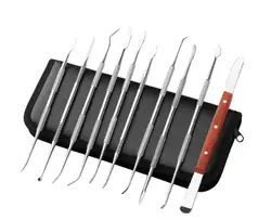 10pcs/set Dental Spatula Plaster Knife Practical Versatile Teeth Wax Carving Tool Set Teeth Whitening Kit Dentistry Supplies