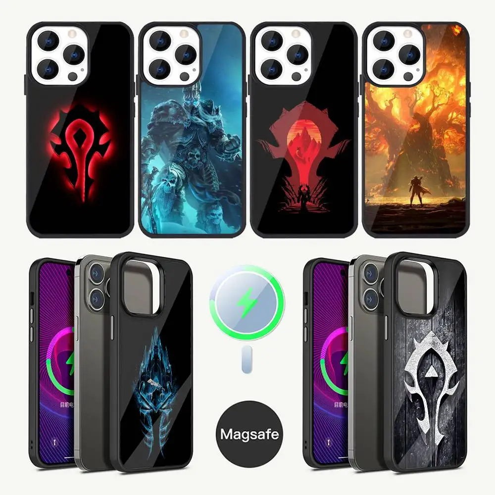 

Чехол для телефона W-World Of W-Warcraft для iPhone 17,16,15,14,13,12,11, Plus, Pro, Max Mini Magsafe с магнитной беспроводной зарядкой