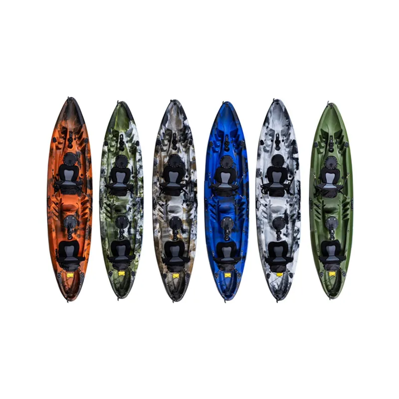 Kayak de pesca tándem económico: perfecto para pescadores y recreación familiar, versátil para lagos, ríos y viajes costeros