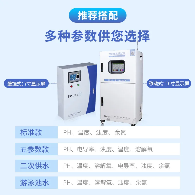 Online Detection PH Conductivity Turbidity Residual Chlorine Sensor Secondary Water Supply Detection System in Residential Area