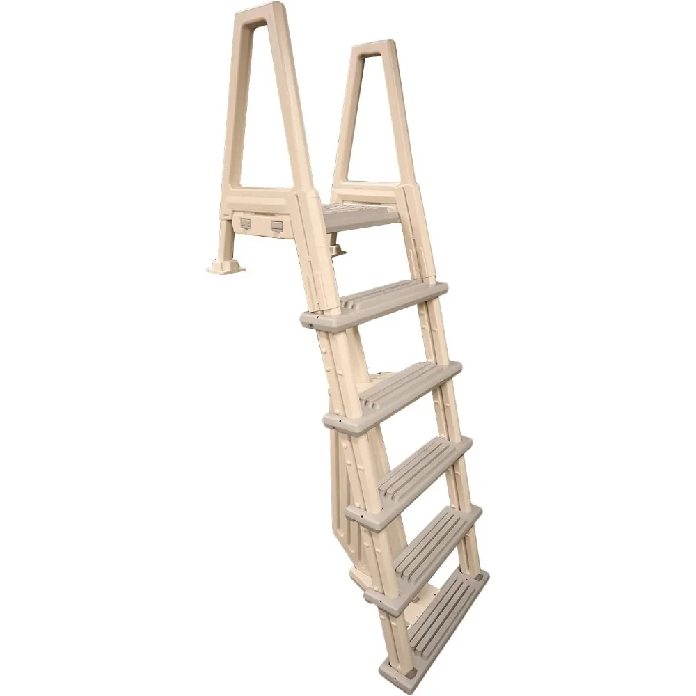 

6000X Heavy Duty Above Ground in-Pool Swimming Ladder for Decks Adjustable from 42IN to 56IN HIGH