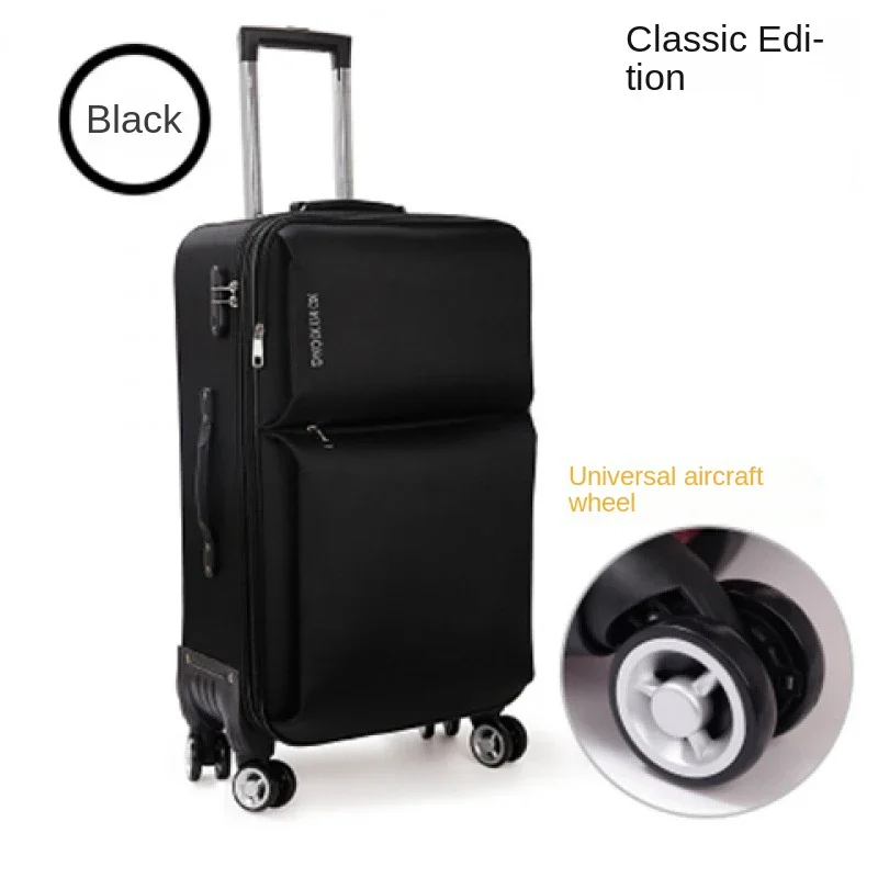 Valise à roulettes extensible de grande capacité pour hommes et femmes, sacs de voyage, bagage, mot de passe, Oxford, durable, 20 ", 28"