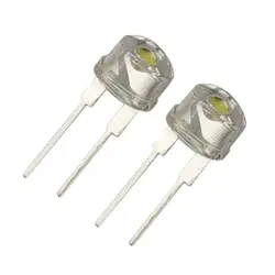 f8 High bright 8mm LED Hat diode short leg emitting white Red green blue warm light 0.75w 0.5W 1000PCS