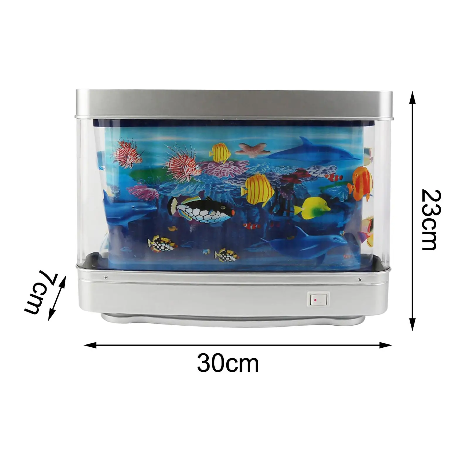 Aquarium Mood Lamp Moving Background Underwater World Marine Tropical Fish Night Light for Indoor Desktop Home Dorm Bedroom