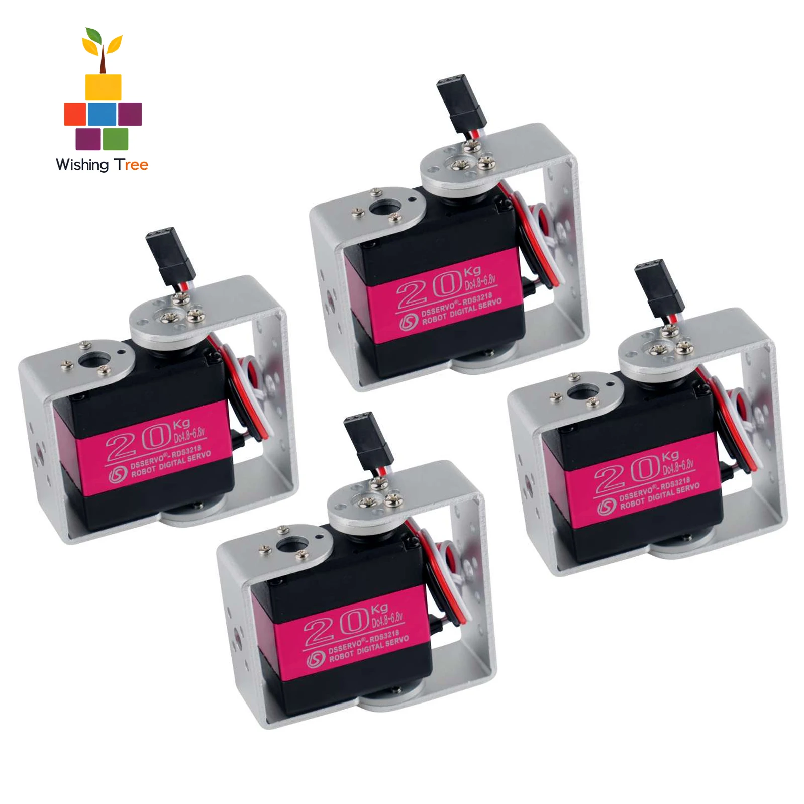 

20KG Dual Shaft Digital Servo Waterproof Robot Arm Servo with High Torque Metal Gear and U Bracket for Robotics Enthusiasts