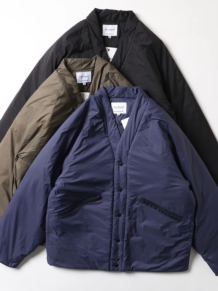 

Retro Artistic Sle Men's Cotton Jaet Warm Lightweight Casual V-Ne Loose Fit Trendy Coat Youthful ular Regular Length