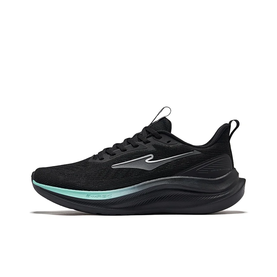 

Erke Fabric Cushioning Breathable Lightweight Low top Running Shoes Men's Jet Black 51125103050-005