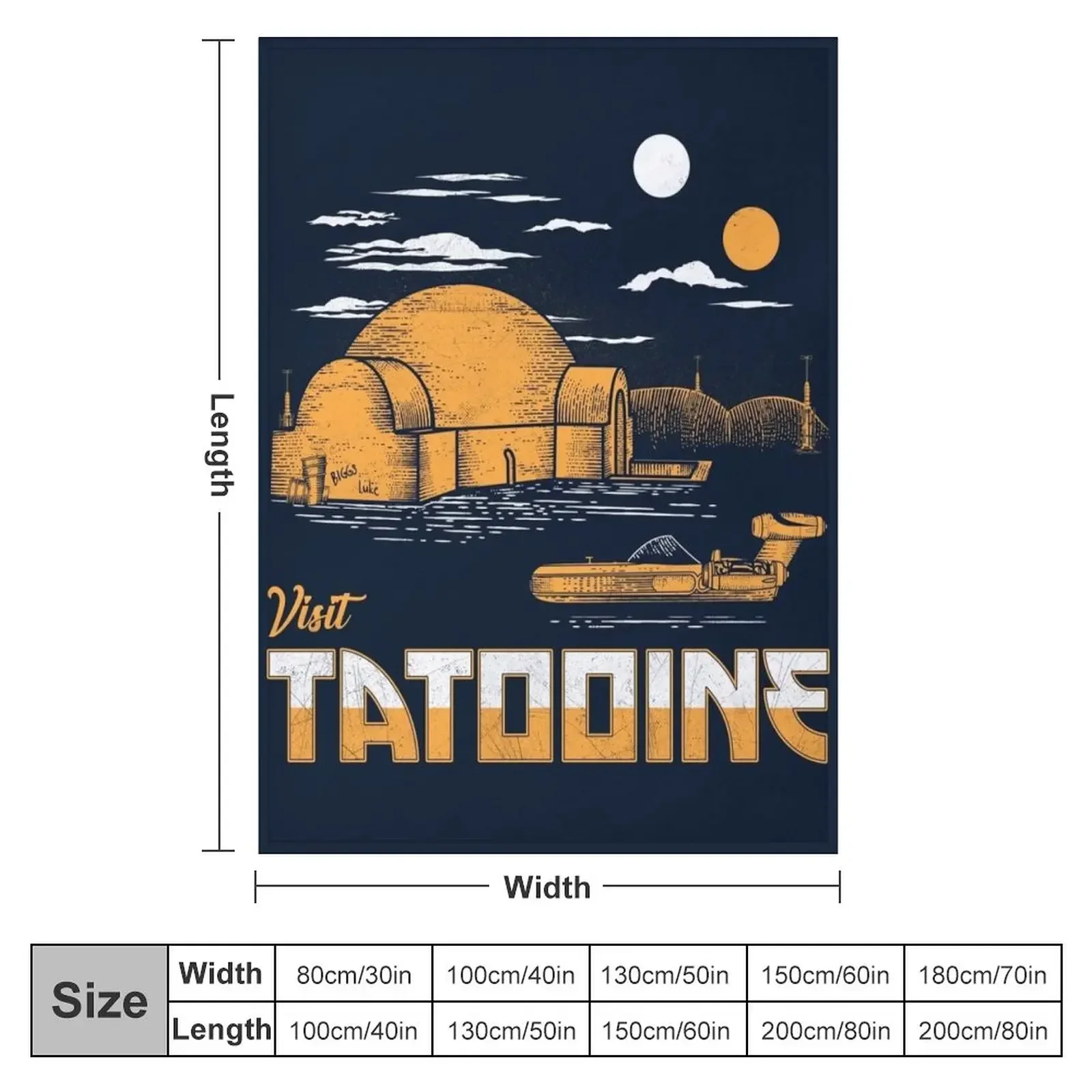 Visit Tatooine Throw Blanket wednesday Tourist Blankets