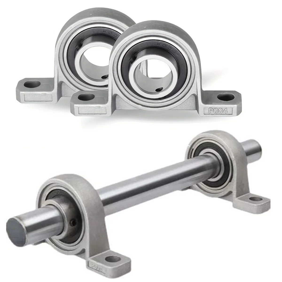 2 Pieces of KP Zinc Alloy Vertical Bearing Housings, Miniature Mounted Bearings, Small Vertical Bearings.