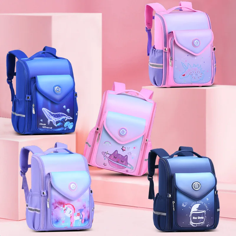 Imagem -03 - Mochila Escolar Anticongelante Ortopédica para Meninos e Meninas Bolsas de Desenhos Animados 3d Unicórnio para Crianças a Graus Novo