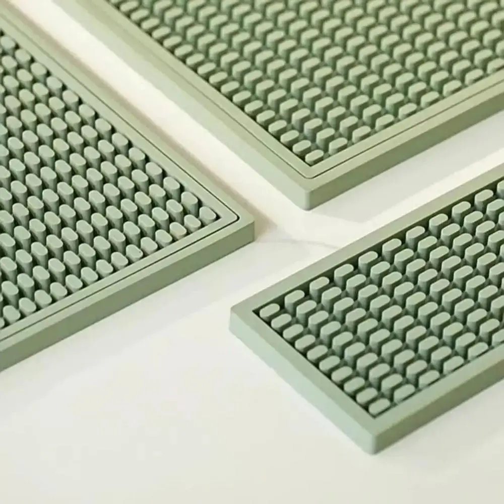 

Heat Resistant Countertop Bar Mat Non-slip Thickened PVC Dish Glass Drying Pad Waterproof Three-dimensional Kitchen Drain Mat