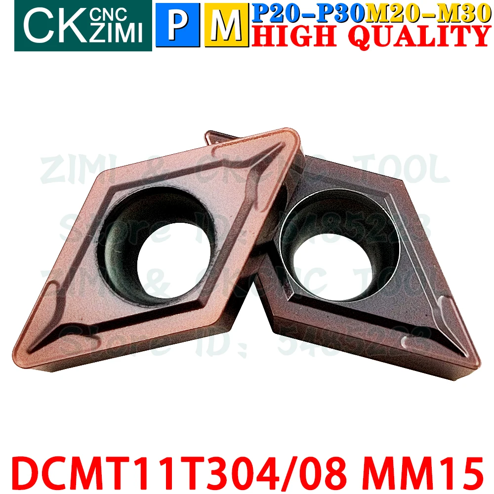 DCMT11T304 MM15 DCMT11T308 MM15 Carbide Inserts External Internal Turning Inserts Tools DCMT 11T3 CNC Metal Lathe Cutter Tools
