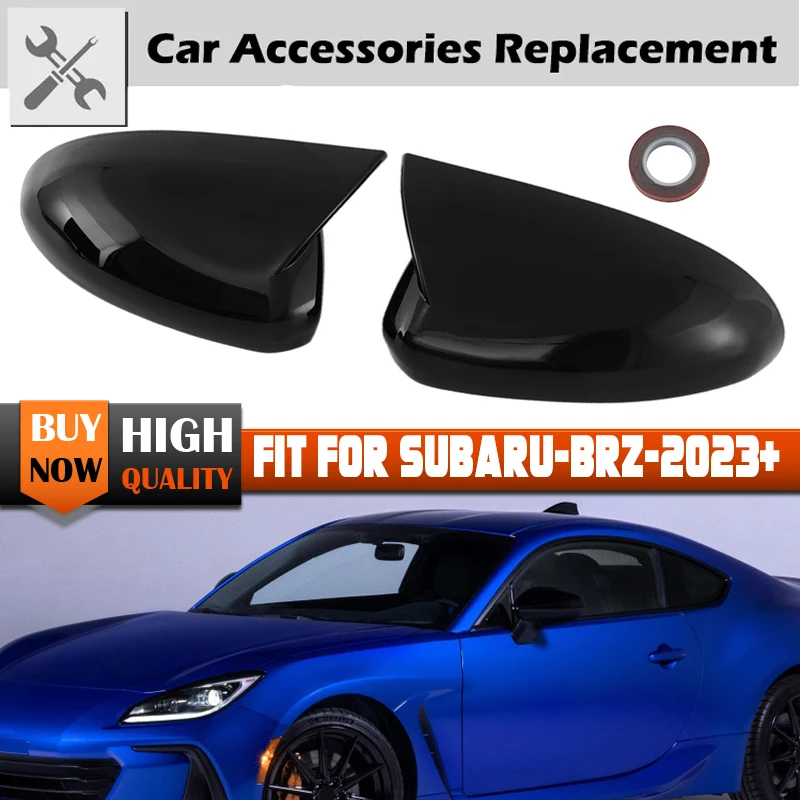 For Subaru BRZ Toyota GR86 2022 2023 2024 1Pair Glossy Black High Quality Replacement Car Rearview Mirror Cover Caps Shell