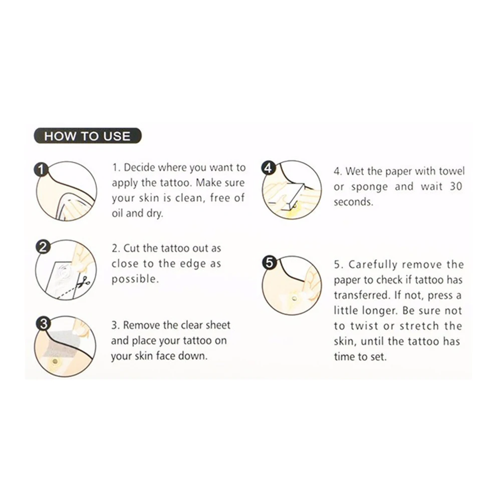 {HE}1PC Hollow Star Water Transfer Star Waterproof Temporary Tattoo Sticker Sexy Product.
